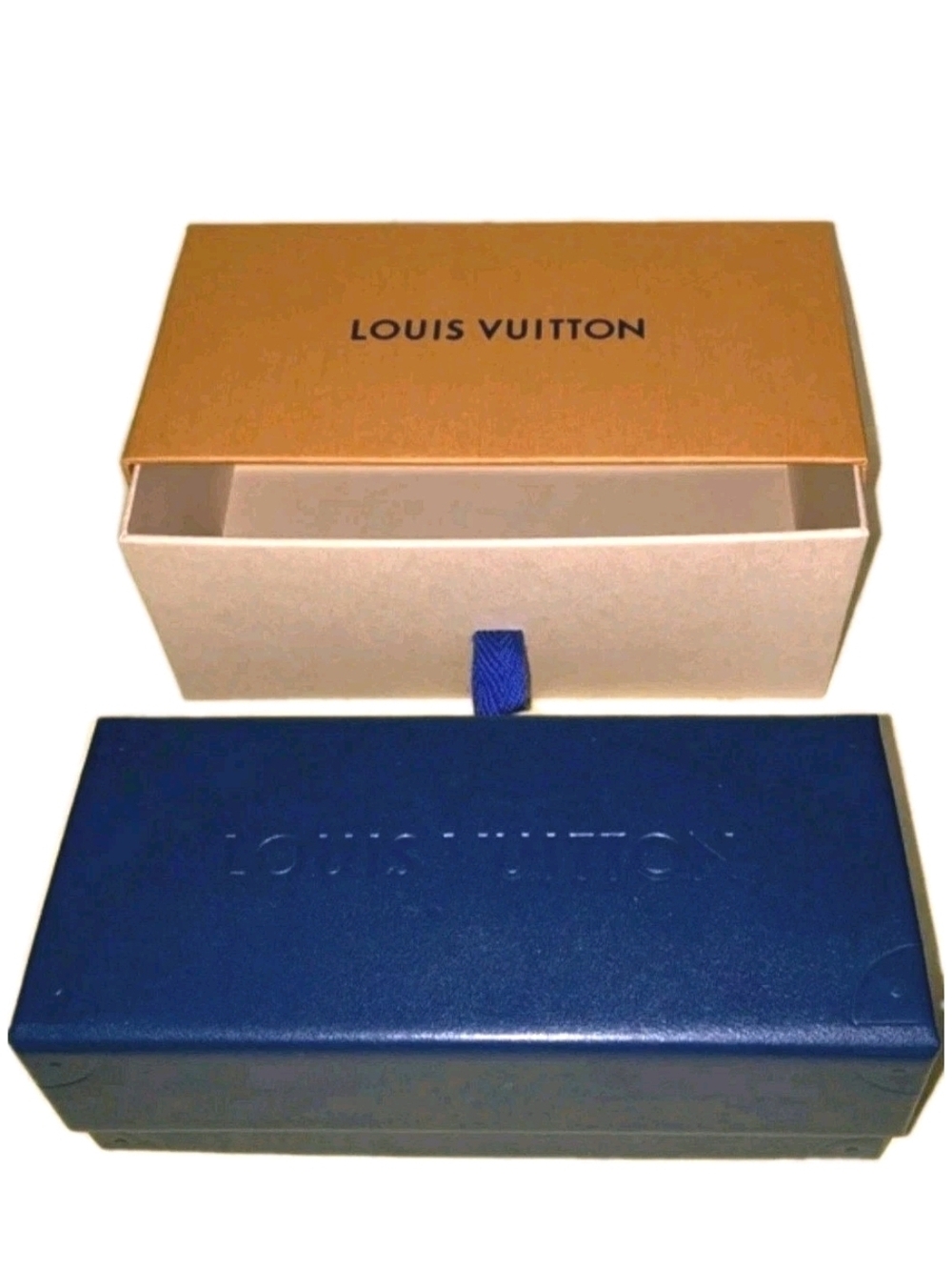 Louis Vuitton Navy Blue Eyeglasses/ Sunglasses Unisex Case with Accesories